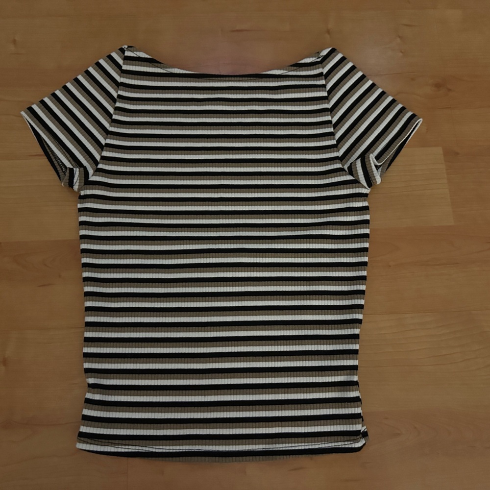 Striped Open Back Top